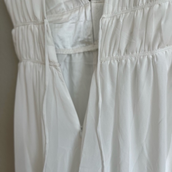 Our Love Song White Ruffled Wide-Leg Jumpsuit - Picture 7 of 9